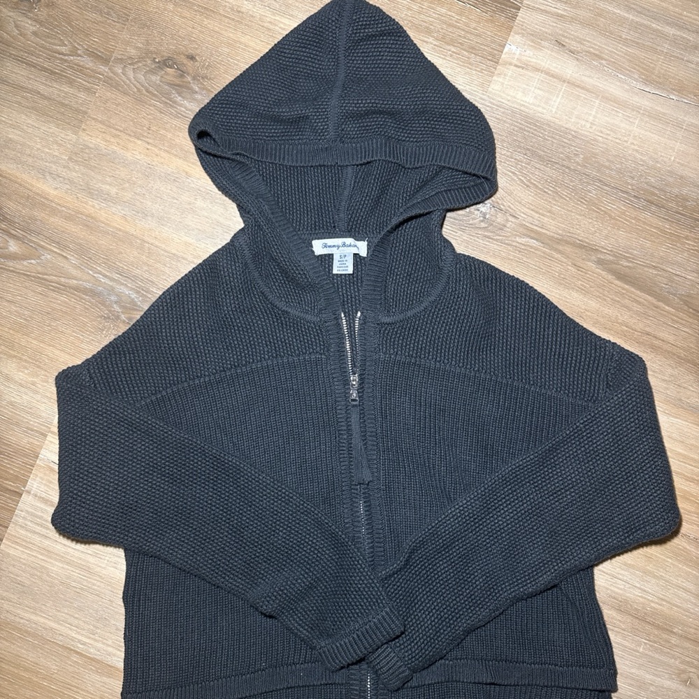 Tommy Bahama Black Zippered Hoodie Size S